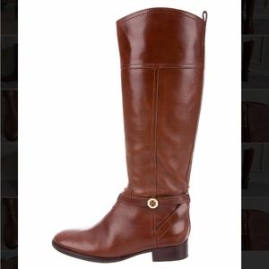 Tory Burch Brita Leather Riding Boots 8.5